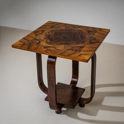Art Deco Walnut Side Table circa 1930
