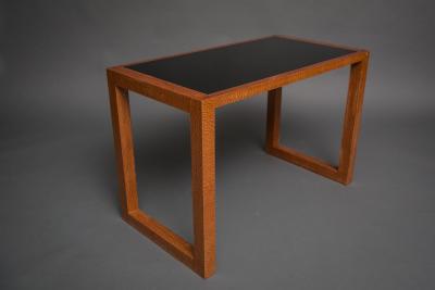 Art Deco Walnut Table with Glass Insert Top