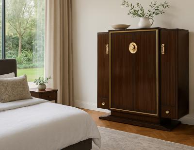 Art Deco Wardrobe Armoire Cabinet Circa 1940s France