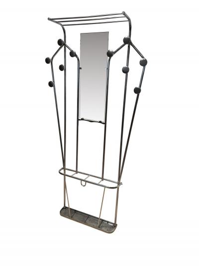 Art Deco Wardrobe Mirror Aluminium Tubes France circa 1930
