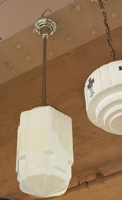 Art Deco Wedding Cake Pendant Light Fixtures Set of 6 Available