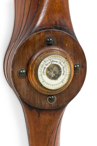 Art Deco Wood Propeller Barometer