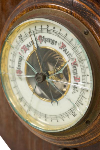 Art Deco Wood Propeller Barometer
