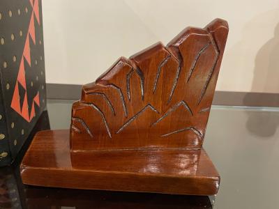 Art Deco Wooden Penguin Bookends