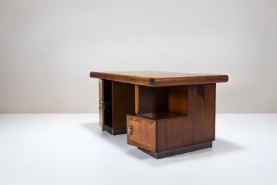 Art Deco Writing Desk in Oak Belgium 1930s