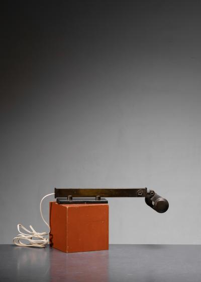 Art Deco brass table lamp