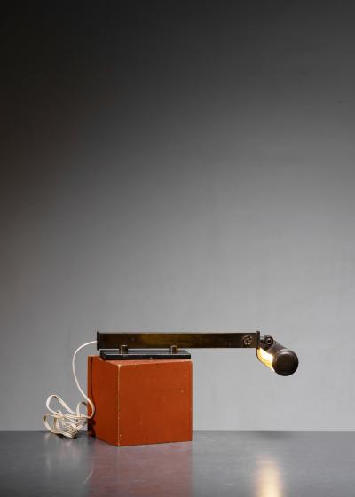 Art Deco brass table lamp