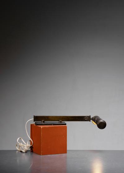 Art Deco brass table lamp