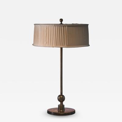 Art Deco brass table lamp Sweden