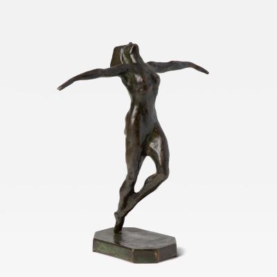 Art Deco bronze statuette of a dancer by Fernand Larapidie France circa 1930