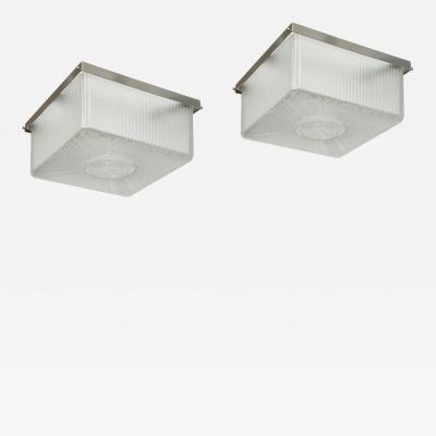 Art Deco flush mounts a pair