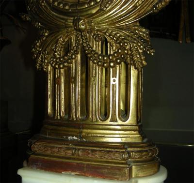 Art Deco gilded wood clock