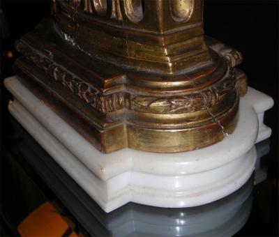 Art Deco gilded wood clock