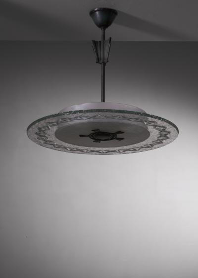 Art Deco glass pendant lamp