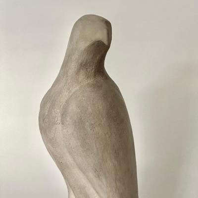 Art Deco large Sculpture of a Perched Eagle Signed