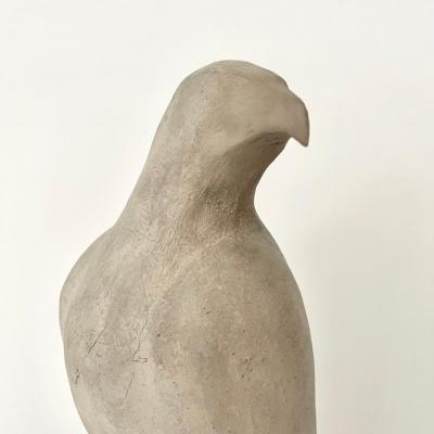 Art Deco large Sculpture of a Perched Eagle Signed