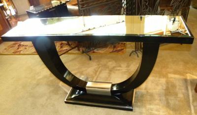 Art Deco modernist console U shaped base