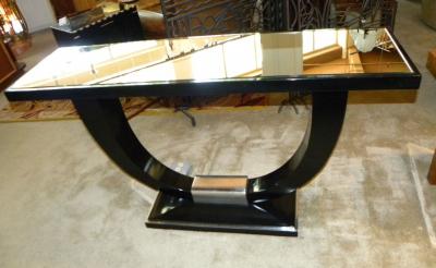Art Deco modernist console U shaped base