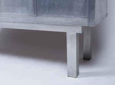 Art Deco period aluminum display cabinet