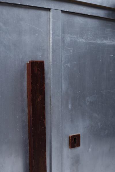 Art Deco period aluminum display cabinet