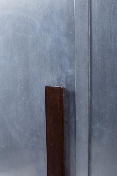 Art Deco period aluminum display cabinet