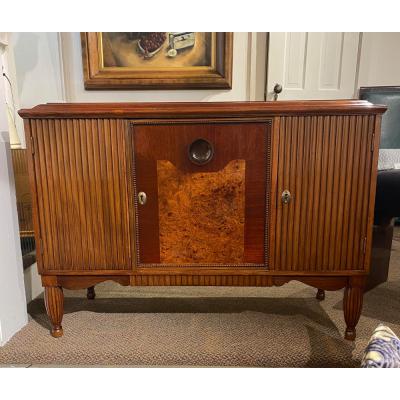 Art Deco period small credenza with fluted design