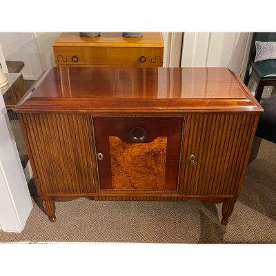 Art Deco period small credenza with fluted design
