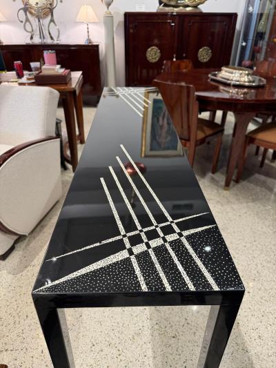 Art Deco style lacquered console table