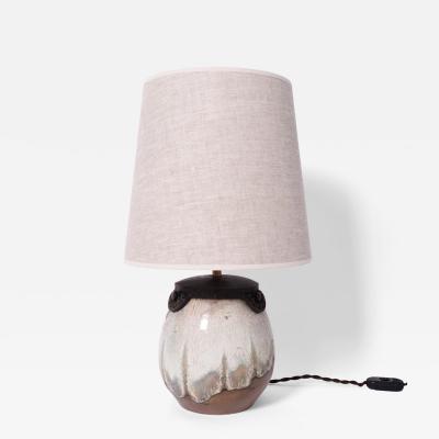 Art Deco style lamp in enamelled sandstone Keramis 