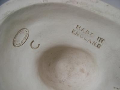 Art Deco unglazed ceramic vase by the Fulham Pottery company England 