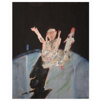 Art Expressionist Oil Painting by Renowned Listed Artist Michael Hafftka Slung