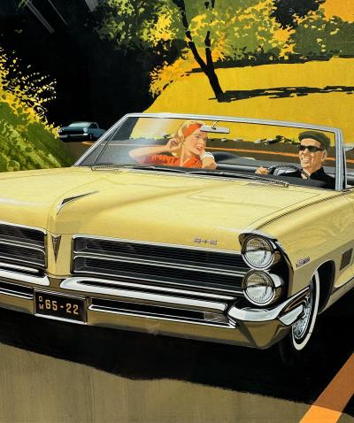 Art Fitzpatrick 1965 Pontiac 2 2 Convertible Advertisement Brochure Vintage Cars