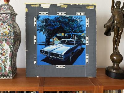 Art Fitzpatrick LeMans Pontiac Wide Track Advertising Artwork Photorealism Precusor