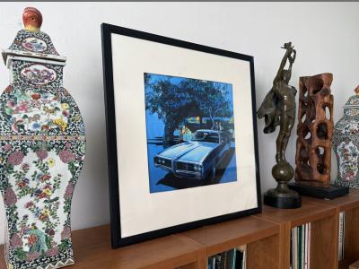 Art Fitzpatrick LeMans Pontiac Wide Track Advertising Artwork Photorealism Precusor