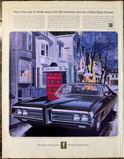 Art Fitzpatrick Love on a Rainy Afternoon Pontiac Bonneville Illustration Art