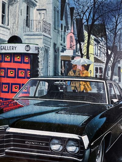 Art Fitzpatrick Love on a Rainy Afternoon Pontiac Bonneville Illustration Art