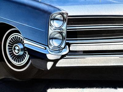 Art Fitzpatrick Pontiac Ventura Ad Photo Realism Vintage Cars Automobilia