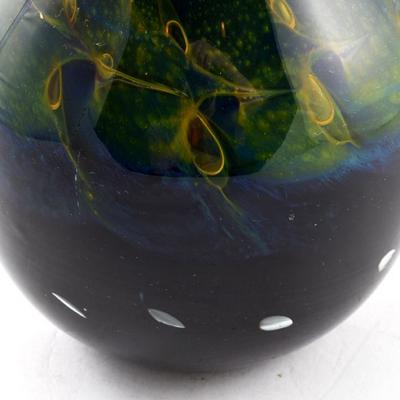 Art Glass Paperweight Vase Mid Century