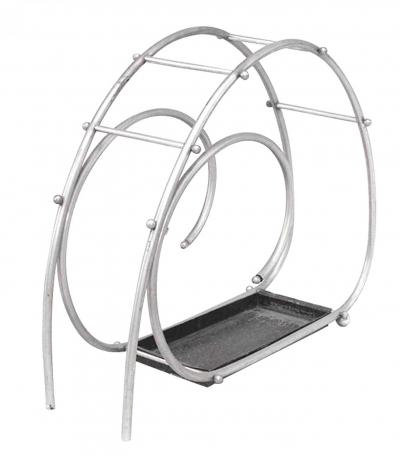 Art Modern Chrome Scroll Umbrella Stand