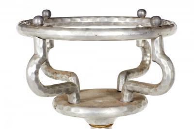 Art Moderne Aluminum Ice Bucket Stand