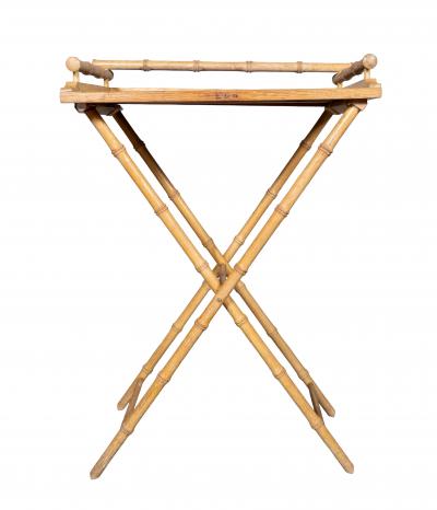 Art Moderne Cerused Oak Folding Tray Table