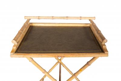 Art Moderne Cerused Oak Folding Tray Table
