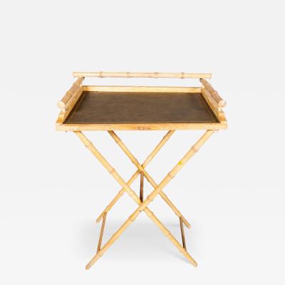 Art Moderne Cerused Oak Folding Tray Table
