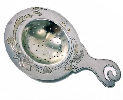 Art Nouveau Aesthetic Sterling Tea Strainer C 1890