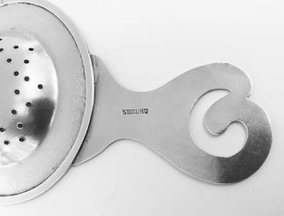 Art Nouveau Aesthetic Sterling Tea Strainer C 1890