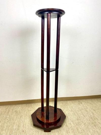 Art Nouveau Bentwood Pedestal Mahogany Look Austria circa 1900