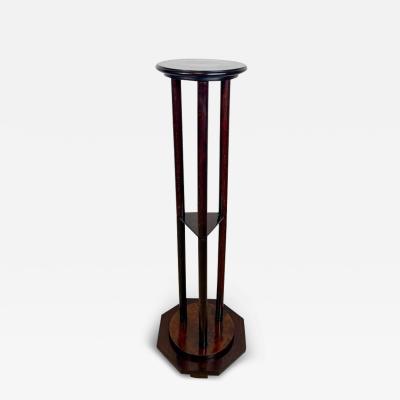 Art Nouveau Bentwood Pedestal Mahogany Look Austria circa 1900