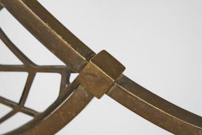 Art Nouveau Brass Ceiling Lamp with Glass Shades Europe 1900s