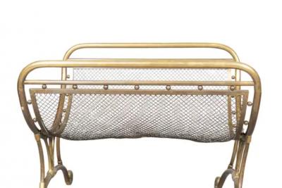 Art Nouveau Brass Fireplace Log Holder