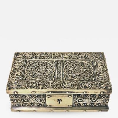 Art Nouveau Brass Jewellery Box, Germany C.1920 probably Erhard